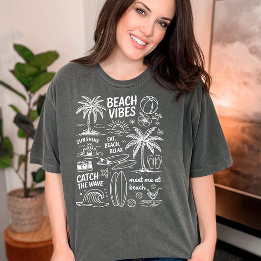 Seashell Shirt Women Comfort Colors Tee, Retro Seashell Shirt, Beachy Shirt Summer Style, Cute Seashell Shirt Ocean Lover Gift