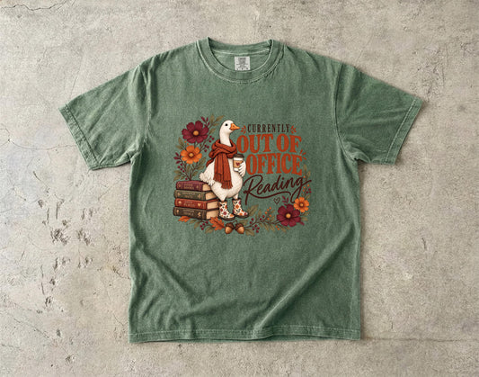 Book Lover Shirt' Currently Out Of Office Goose Tee Comfort Color