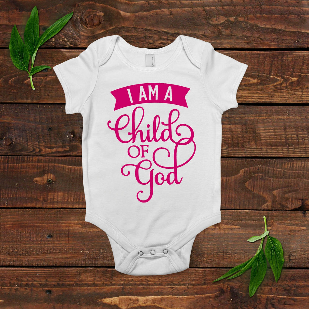 Christian Baby Girl Outfit - I am a child of God - Baby Shower Gift