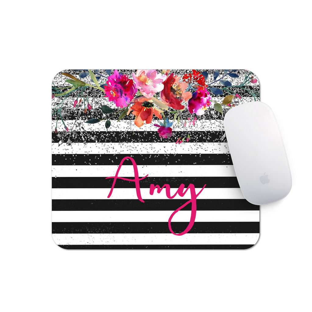 Floral Mousepad - Watercolor Office Decor - Personalized Mouse Pad