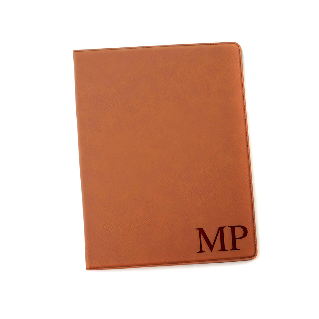 Monogram Legal Pad Holder - Laser Engraved Portfolio - Leather Notepad Folder - Gift for Graduate