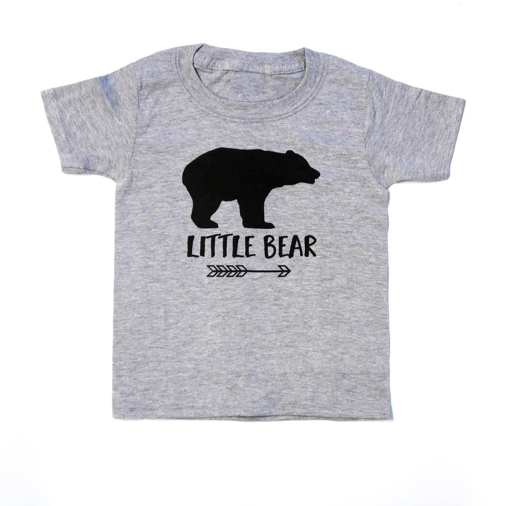 Little Bear Shirt - Gray Toddler Tee - Sister Bear T-shirt - Brother Bear Tshirt - Matching Family Kids Tshirts
