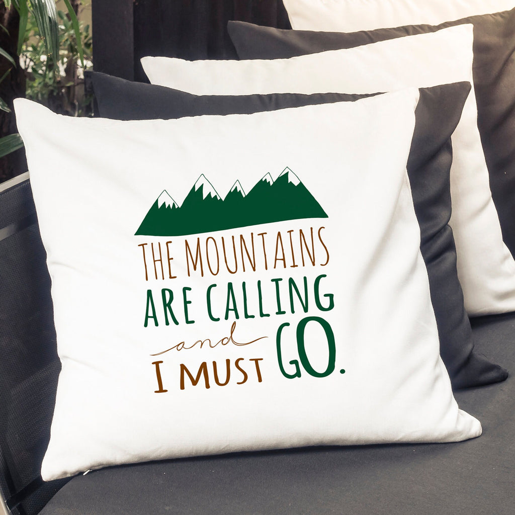 Mountains are Calling Pillow Cover - Lodge Cabin home decor