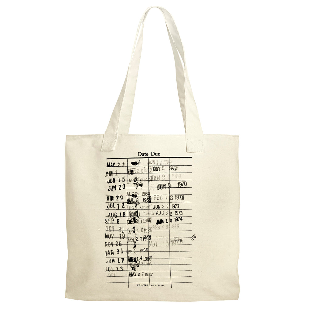 Library Canvas Tote Bag - Reusable Grocery Bag for Book Lover - Literary Tote