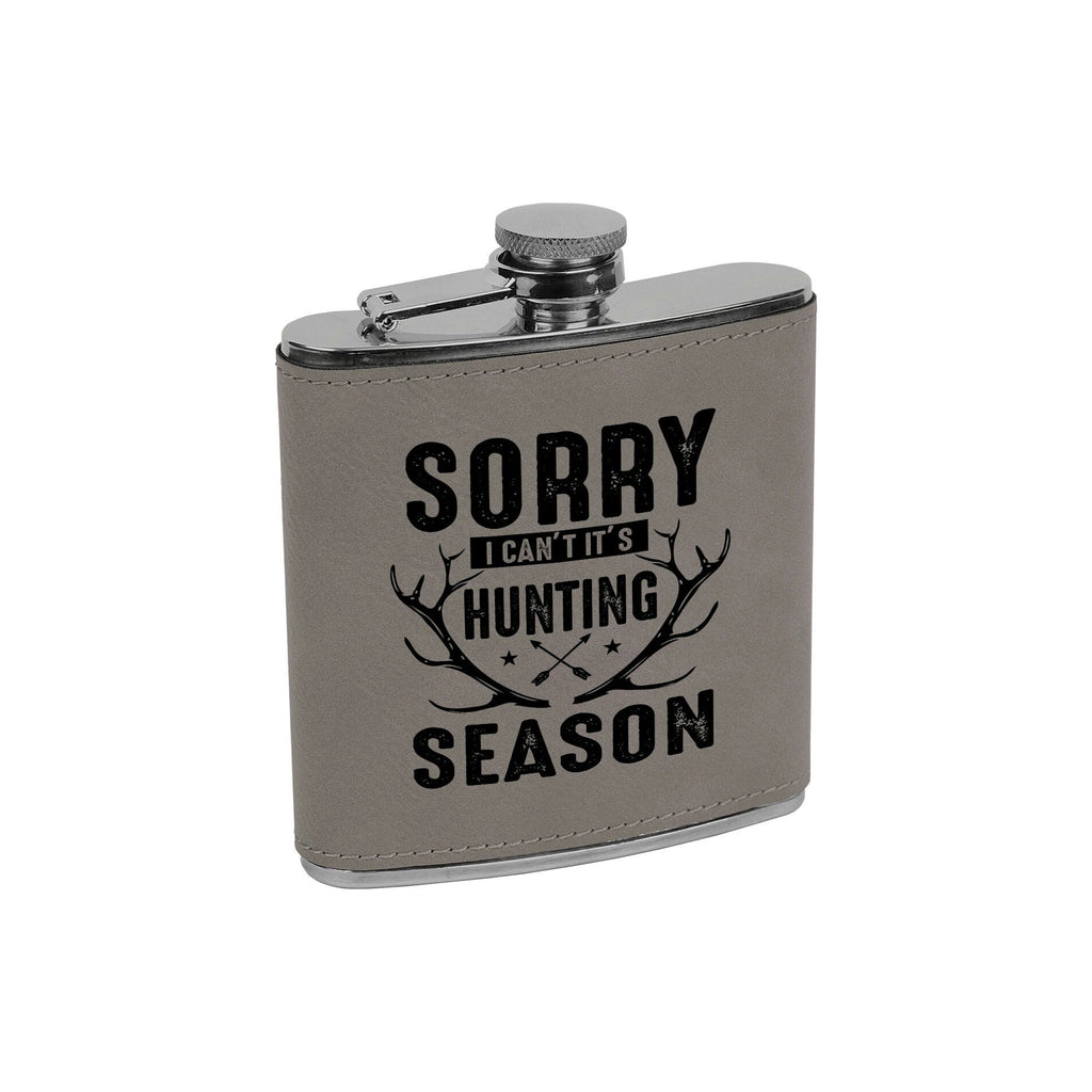flask for men, hunting gifts, leather flask, funny hunting gift