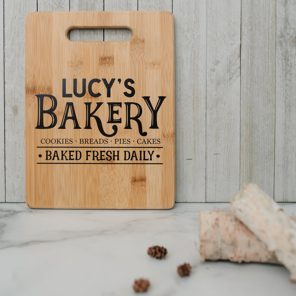 Custom Bakery Cutting Board, gift for baker, Personalized Kitchen Decor, Gift for her, gift for mom, gift for wife