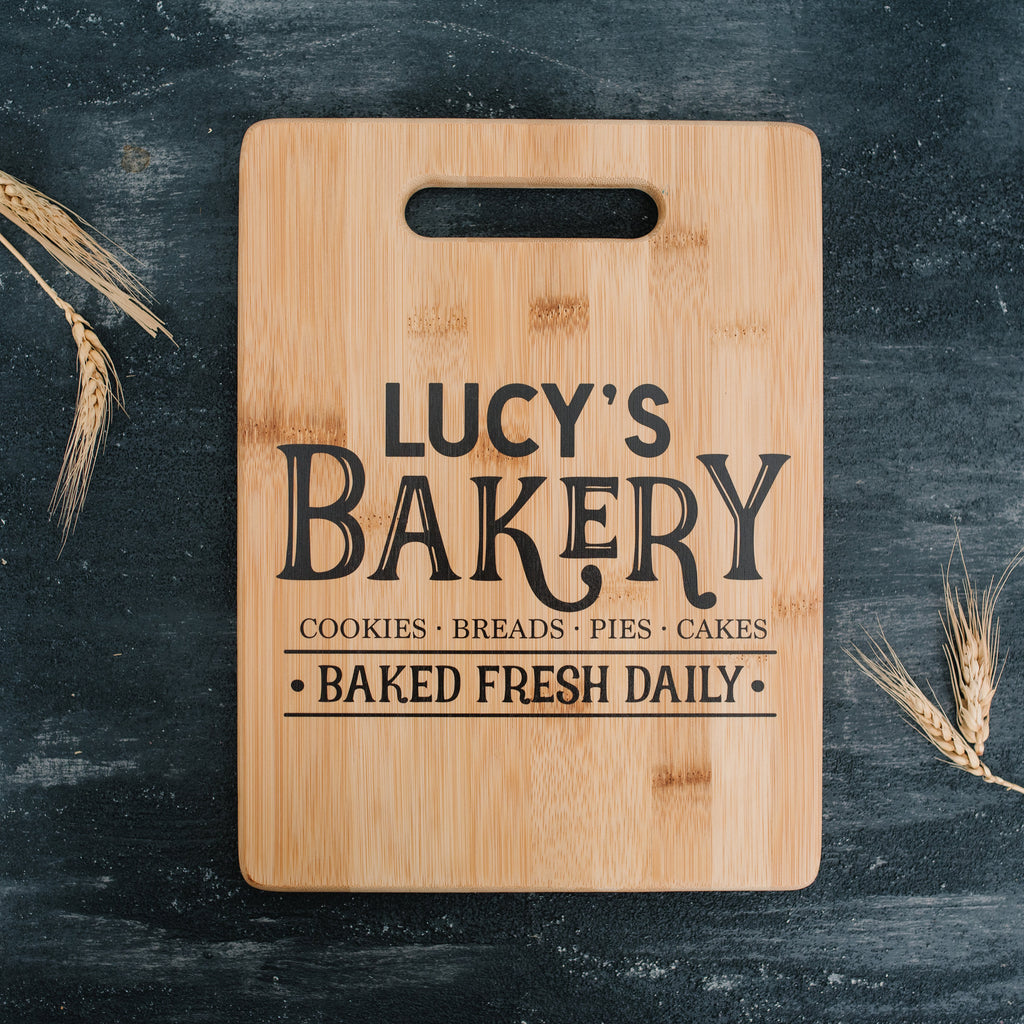 Custom Bakery Cutting Board, gift for baker, Personalized Kitchen Decor, Gift for her, gift for mom, gift for wife