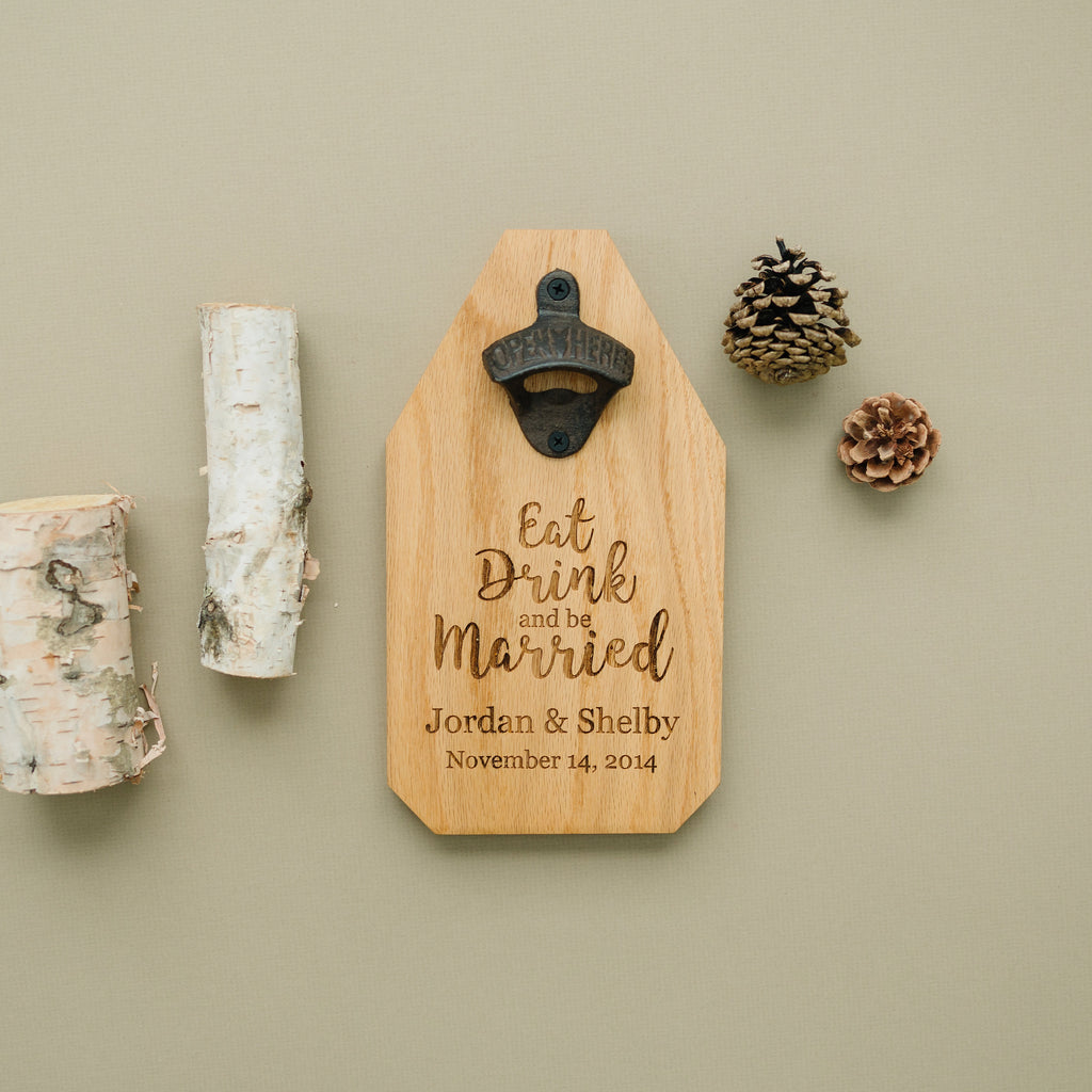 Wedding Gift Personalized Sign Wood Bottle Opener