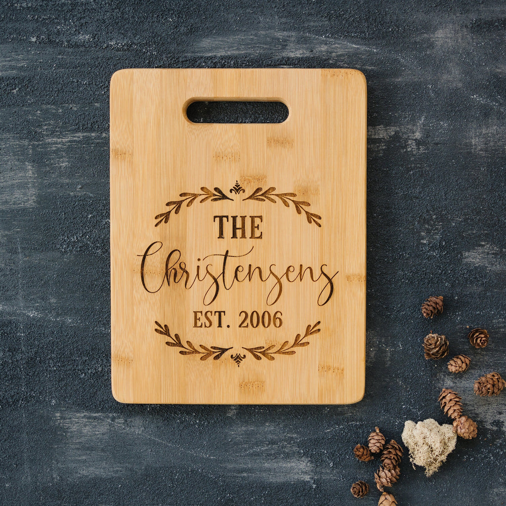 Personalized Wedding Gift Cutting Board - Custom Cutting Board for Bride & Groom