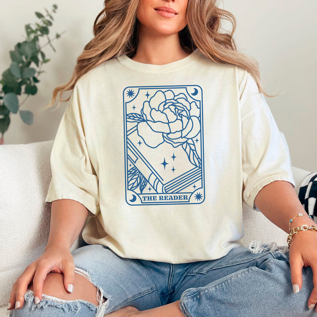 The Reader Tarot Card Shirt Comfort Colors tarot t-shirt trendy shirt tarot card shirt bookish shirt reading tee Book Lover Gift for her