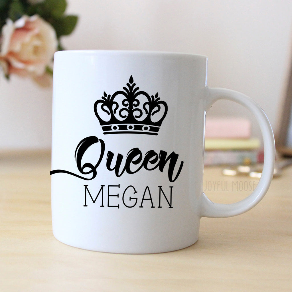 Personalized Coffee Mug for Women - Personalized Crown Coffee Mug for Her - Custom Queen Coffee Mug - Fairy Tale Gifts