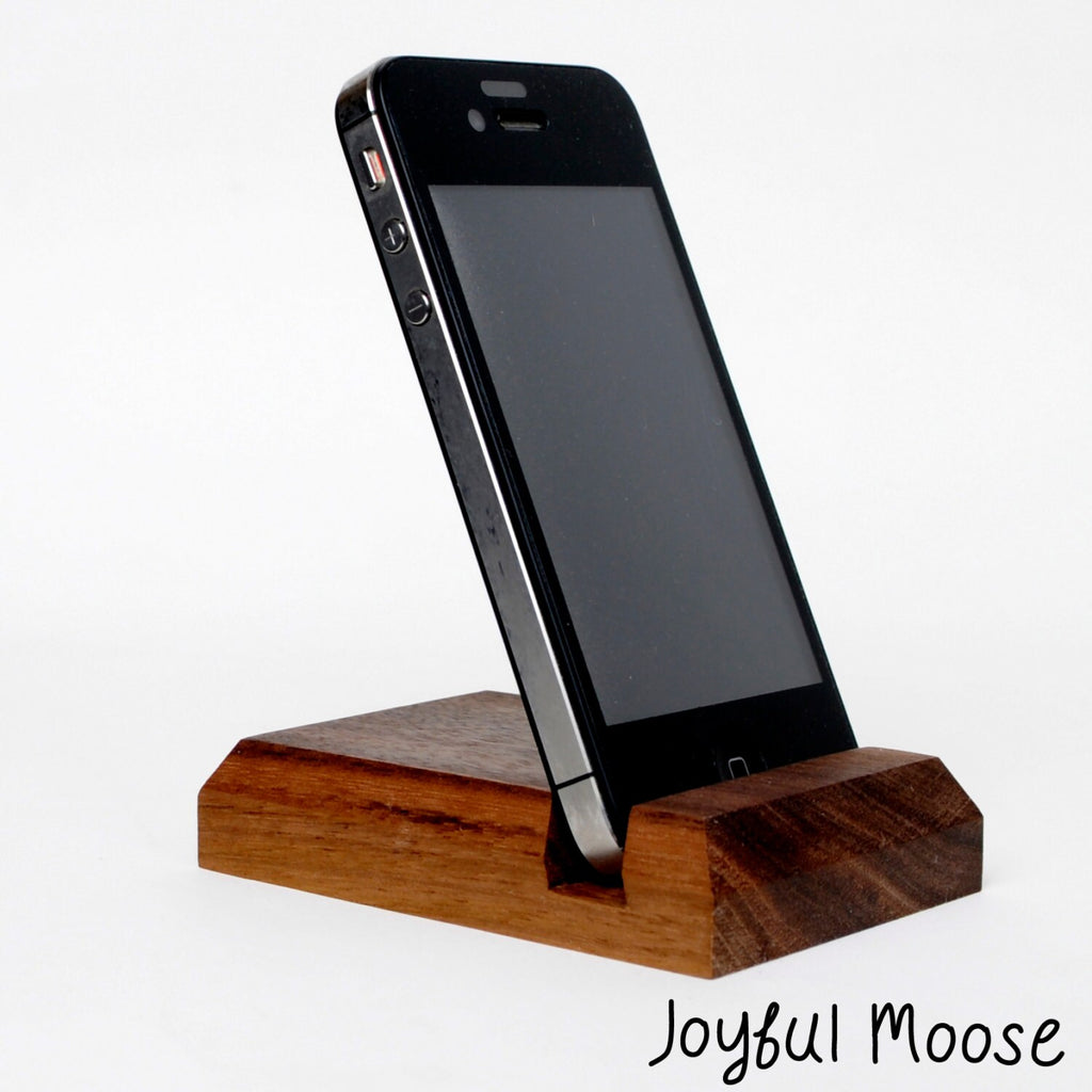 Engraved Wood Phone Holder - Wood Docking Station - Groomsmen Gift