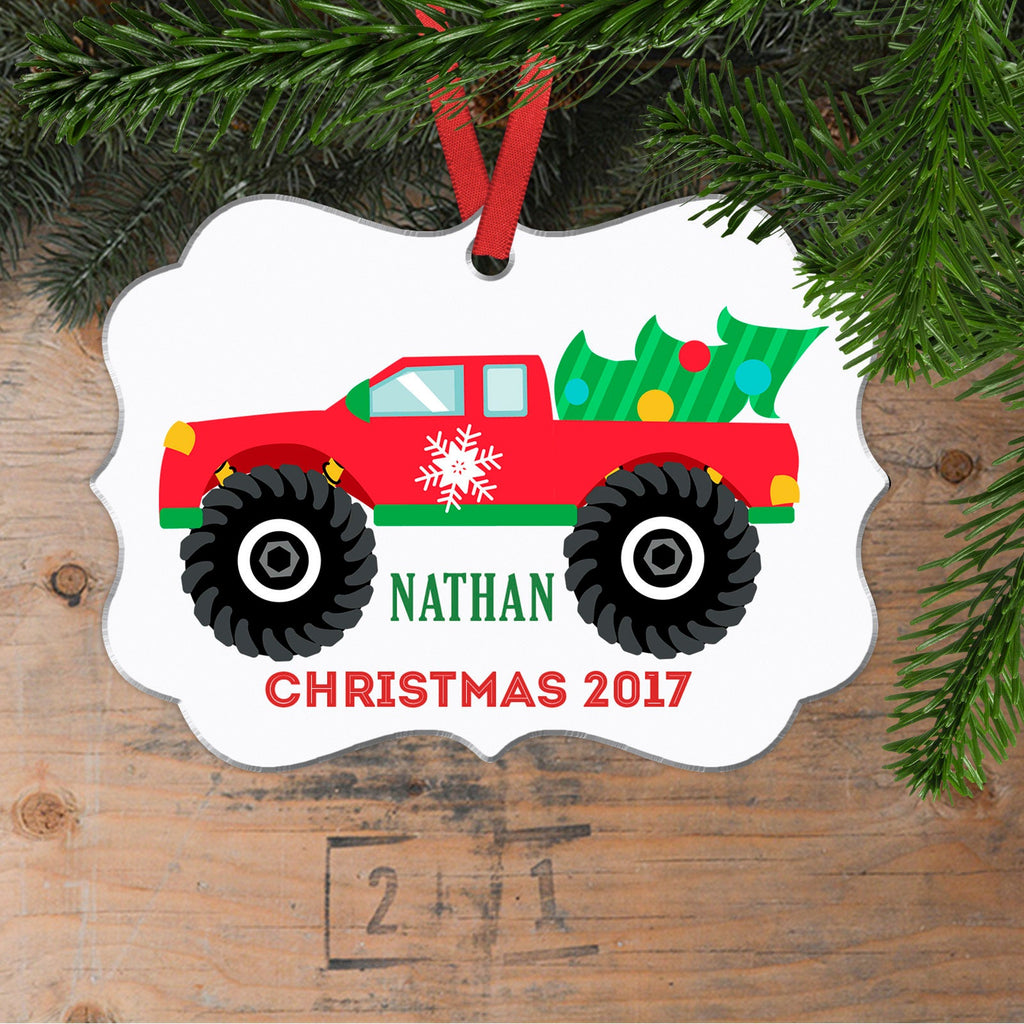 Monster Truck Christmas Ornament for Boys and Men - Truck Gifts for Him