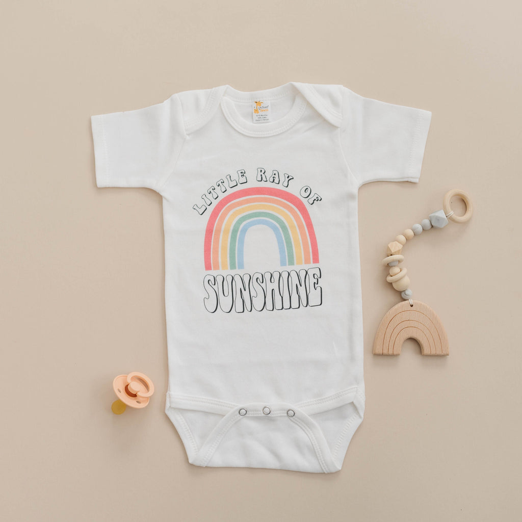Baby Bodysuit, Ray of Sunshine Baby Outfit, Rainbow Baby Clothes, New Baby Gift, Baby Shower Gift, boho baby romper