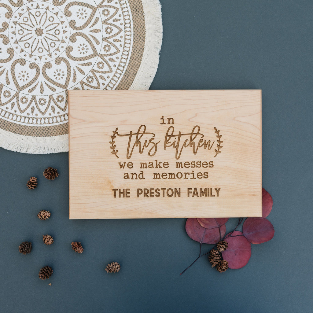 Personalized Gift - Personalized Wood Cutting Board, Walnut cutting board, Maple Cutting Board, Personalized Christmas Gift, family gifts
