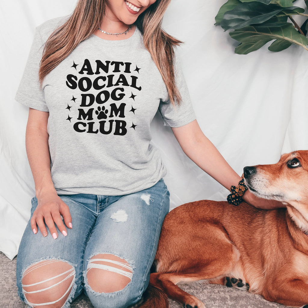 Dog Mom Shirt | Dog Mom Bella Canvas Tee | Anti Social Mom Shirt | Dog Mom Gift Ideas | Anti Social Dog Moms Club | Dog Mom T-Shirt
