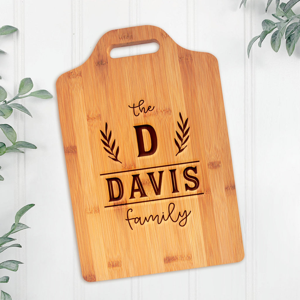 Engraved Cutting Board with Handle, XL Personalized Cutting Board Kitchen Gift For Couple Hostess Gift Wedding Gift Custom Anniversary Gift