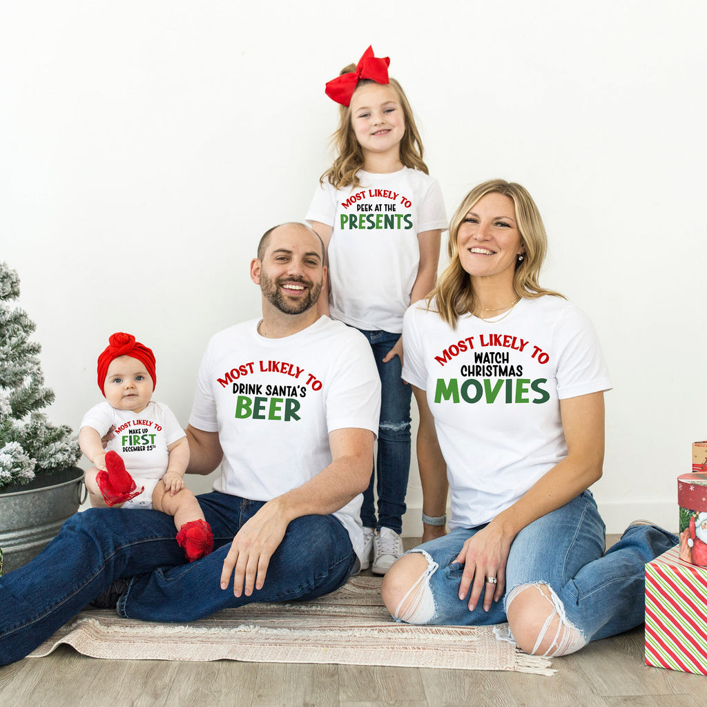 Most Likely To Shirt, Funny matching Christmas shirts, Christmas Family Matching Shirts, Christmas Matching Family Tees, Christmas shirt