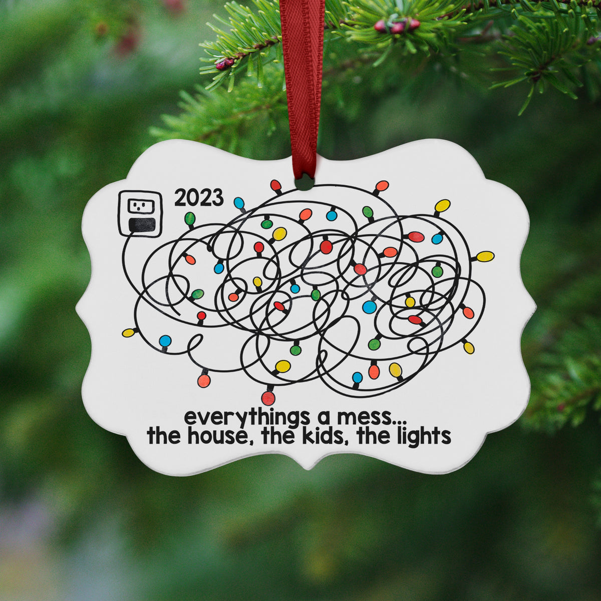 funny christmas ornament 2023, Christmas Gift for Mom, single mom