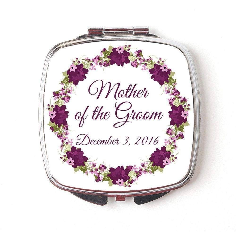 Mother Of Groom Compact Mirror - Mother Of The Groom Gift - Wedding Compact Makeup Mirror