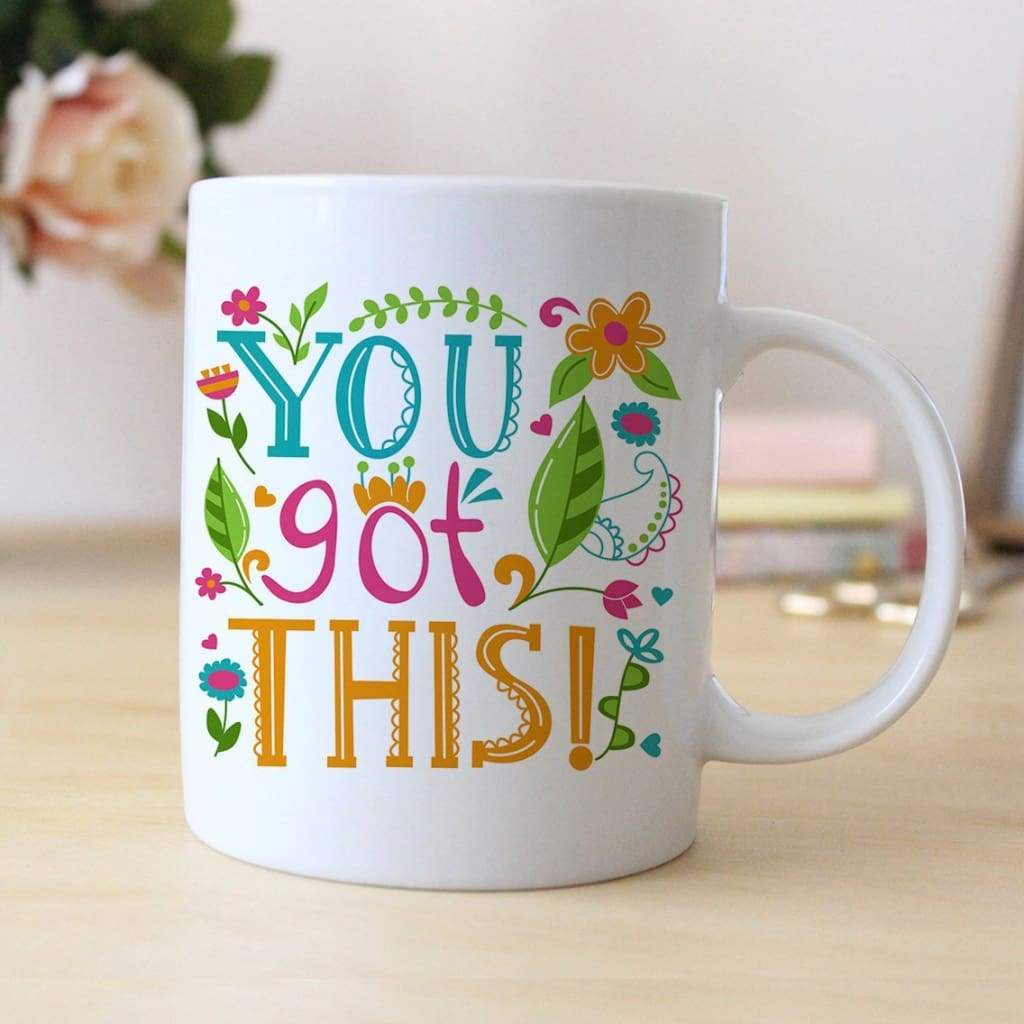 Motivational Coffee Mug - Inspirational Gift for her - Colorful Graduation Gift