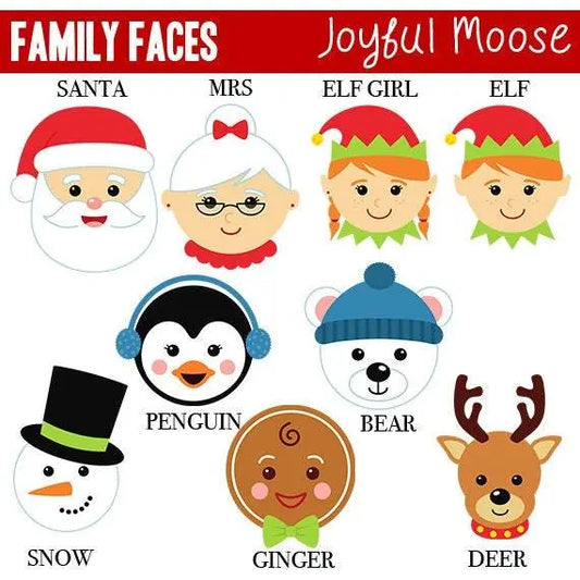 Personalized Family Christmas Ornament - Family Christmas Gift -Custom Family Faces Heads Christmas Ornament