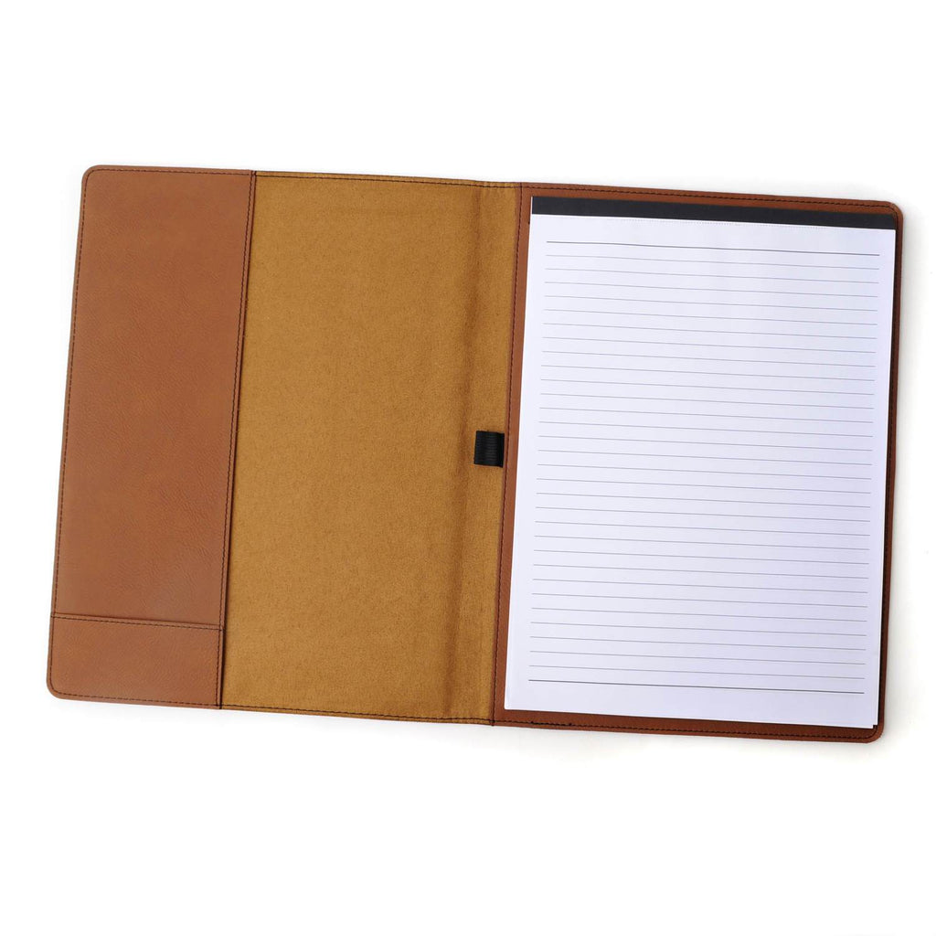 Personalized Leather Portfolio with Notepad - Gift for Girl Boss business padfolio organizer