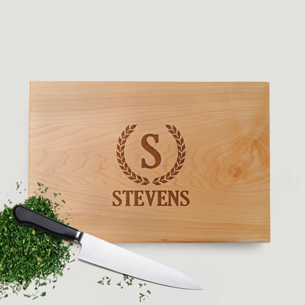 Personalized Wood Cutting Board - Custom Anniversary Gift for Wife