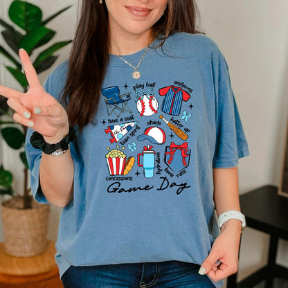 Baseball Graphic Tee – Retro Women's Baseball Shirt With Cute Sports Design