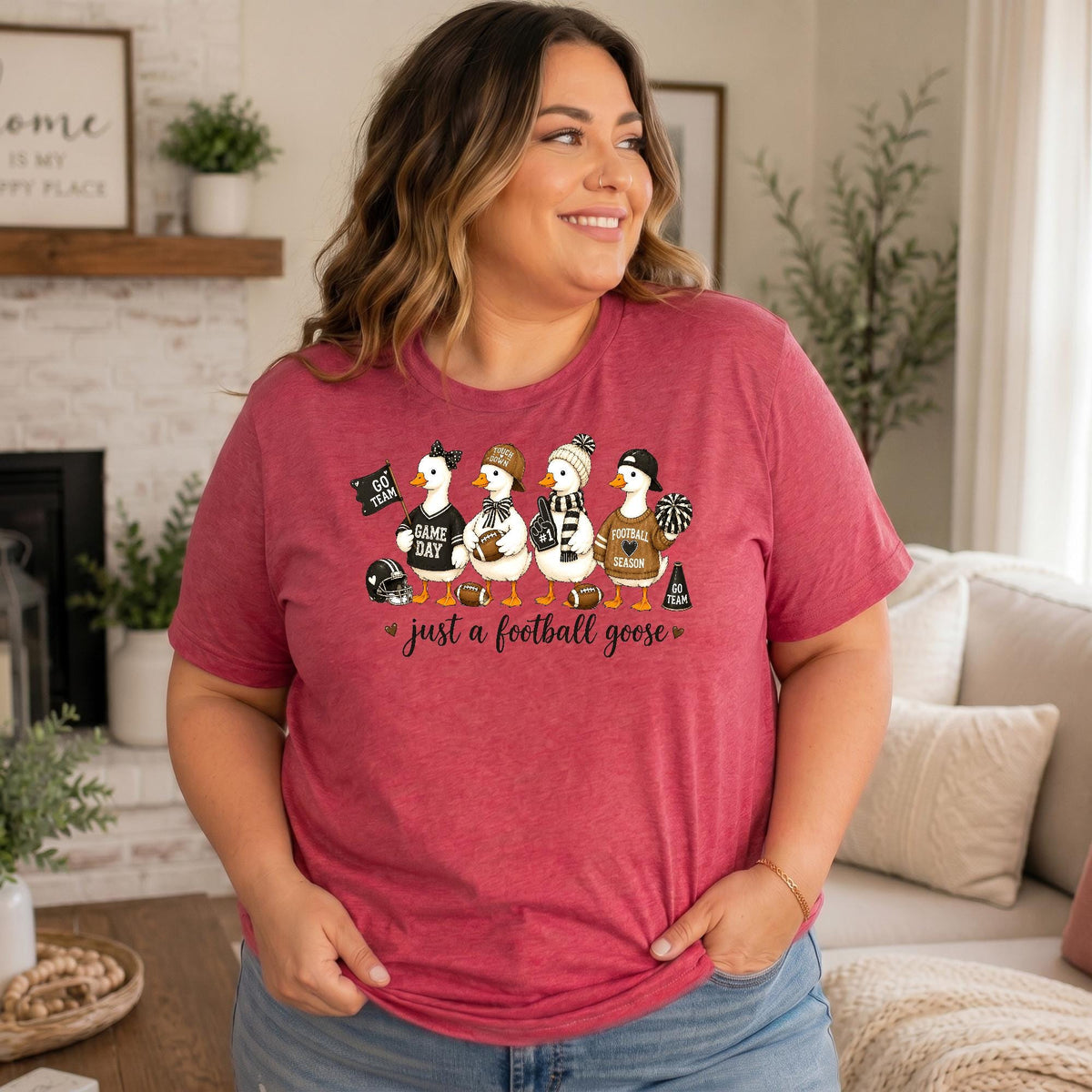 Football Goose Shirt, Bella Canvas Unisex Tee, Funny Gameday Mom!