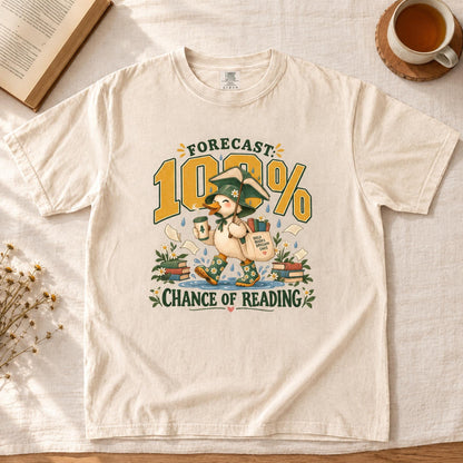 Reading Duck T-Shirt, Book Lover Gift, Cute Duck Tee, Bookish Shirt, Comfort Colors C1717, Librarian Gift, Teacher Shirt