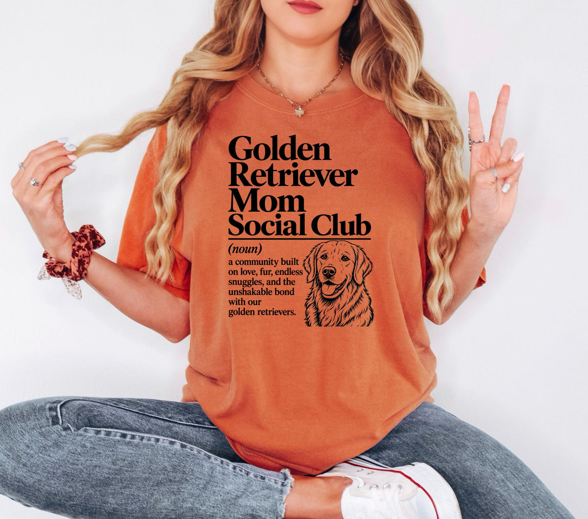 Golden Retriever Mom Shirt, Golden Retriever Mom Social Club Tee, Cute Dog Mom Gift, Golden Mama Shirt, Golden Retriever Lover Gift