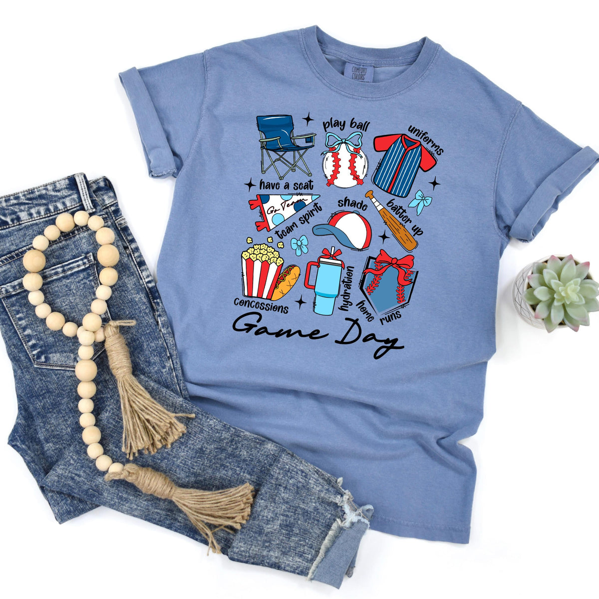 Baseball Graphic Tee – Retro Women's Baseball Shirt With Cute Sports Design