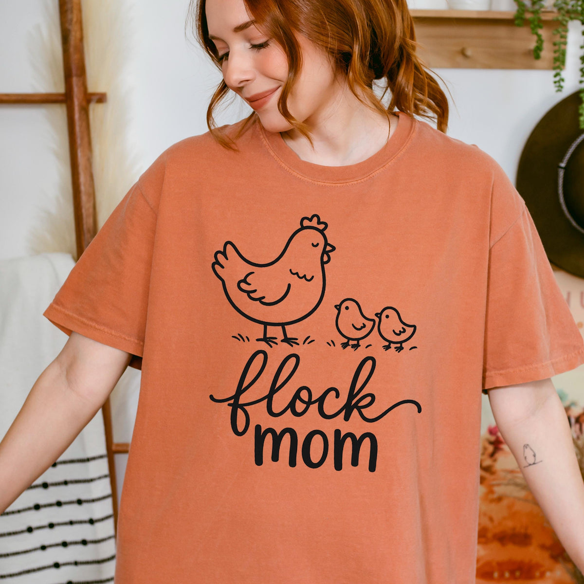 Flock Mom Shirt, Cute Chicken Mom Tee, Crazy Chicken Lady Gift, Backyard Chickens Shirt, Funny Chicken Lover Hen Mama Top