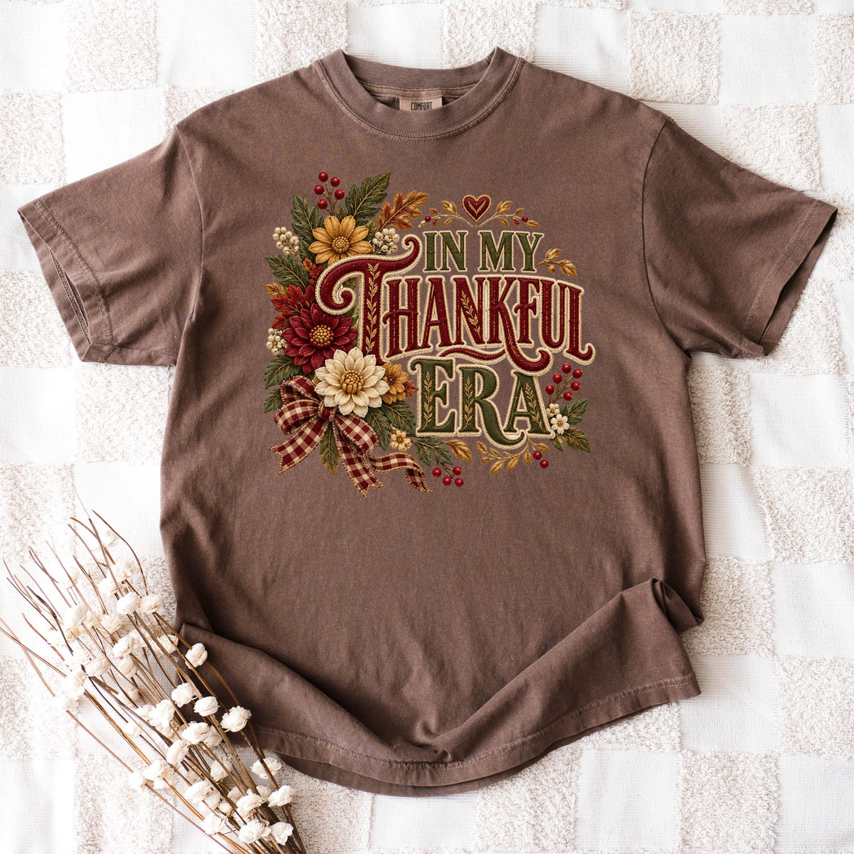 In My Thankful Era Shirt, Thanksgiving Shirt Women, Cute Fall Floral Grateful Tee, Autumn Gratitude Gift, Thankful Era Fall Top
