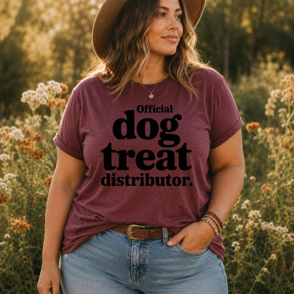 Bella Canvas Tee Funny Dog Shirt For Women, Official Treat Dealer Shirt, Dog Treat Mom Graphic Tee, Dog Owner Gift, Dog Person Gift
