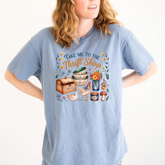 Thrift Store Tee – Comfortable Thrifting Shirt | Soft Garment Dyed Vintage Top