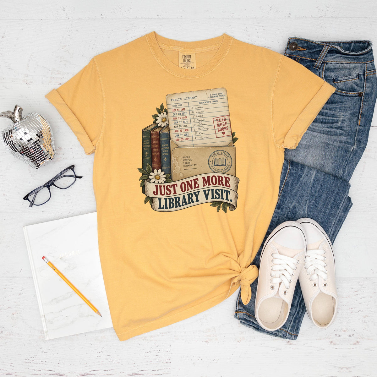 Book Lover Shirt, Just One More Library Visit Vintage Tee Comfort