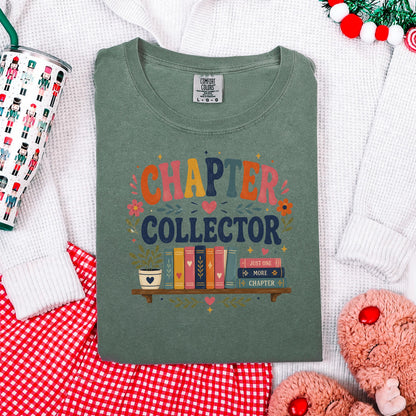 Chapter Collector Shirt, Cute Book Lover Tee, Book Hoarder TBR Pile Gift, Just One More Chapter Reading Shirt, Avid Reader Bookworm Top