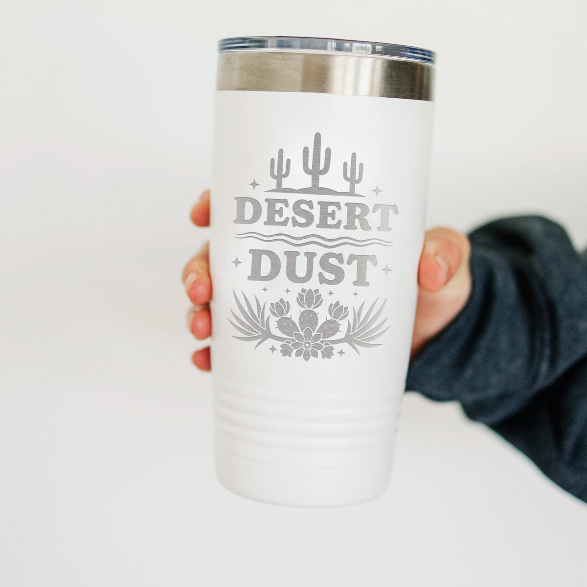 Cactus Tumbler, 20oz Insulated Stainless Steel, Desert Sunset Art