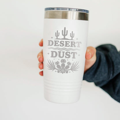 Cactus Tumbler, 20oz Insulated Stainless Steel, Desert Sunset Art