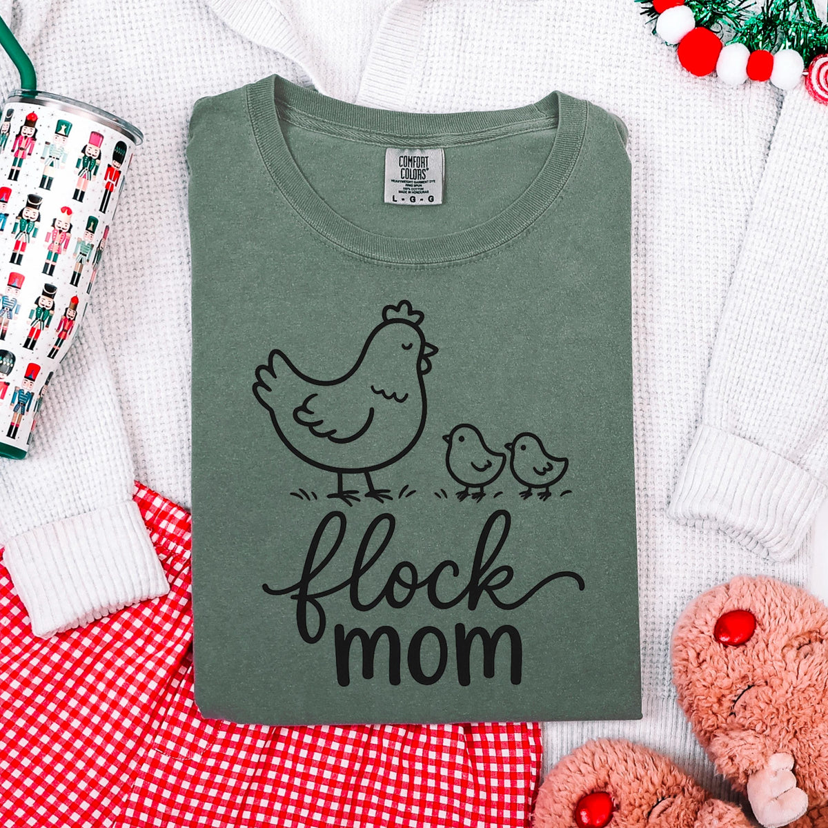 Flock Mom Shirt, Cute Chicken Mom Tee, Crazy Chicken Lady Gift, Backyard Chickens Shirt, Funny Chicken Lover Hen Mama Top