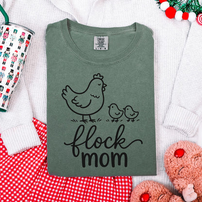Flock Mom Shirt, Cute Chicken Mom Tee, Crazy Chicken Lady Gift, Backyard Chickens Shirt, Funny Chicken Lover Hen Mama Top