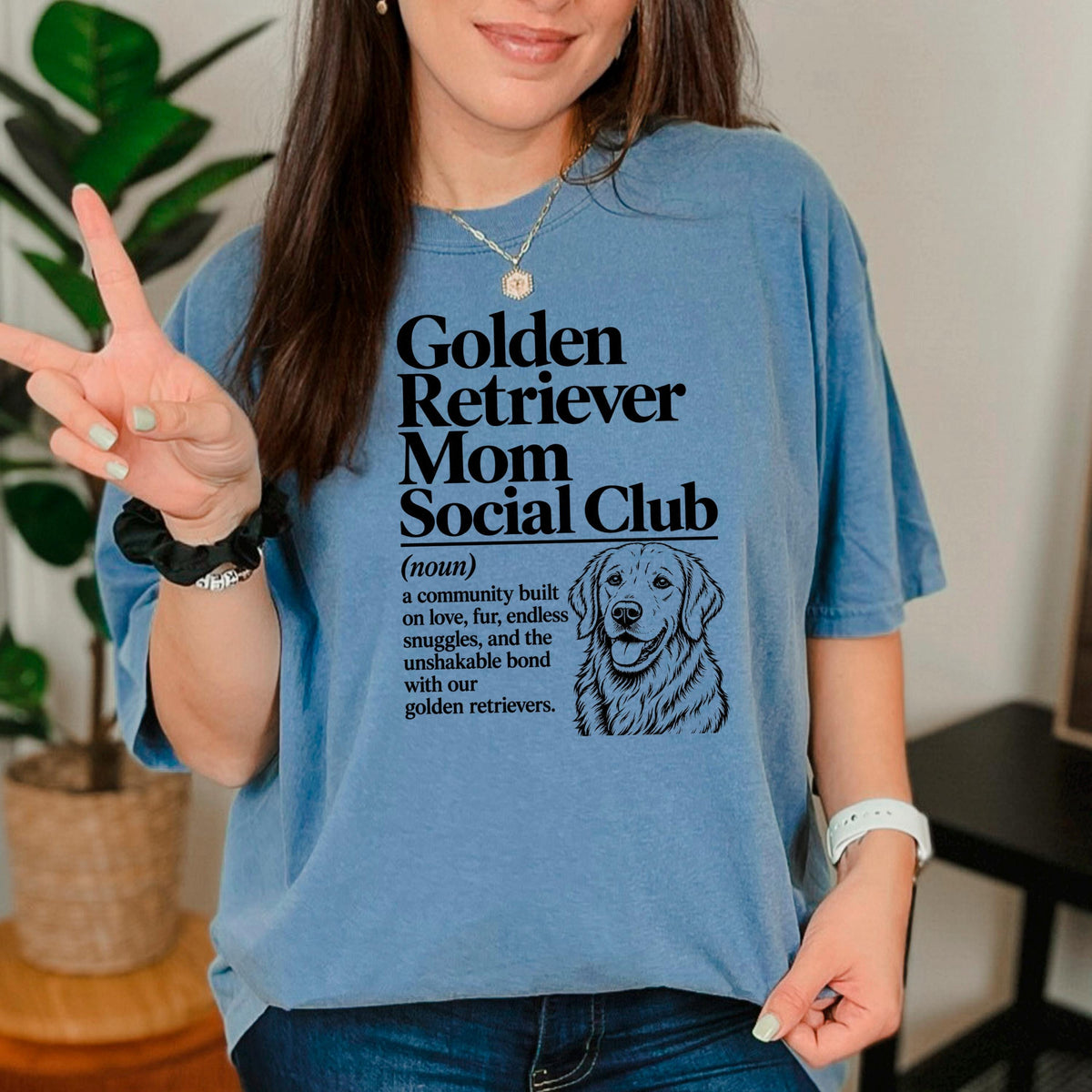 Golden Retriever Mom Shirt, Golden Retriever Mom Social Club Tee, Cute Dog Mom Gift, Golden Mama Shirt, Golden Retriever Lover Gift