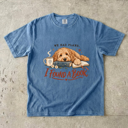 Book Lover Shirt', Goldendoodle Dog Mom Reading Tee Soft Cozy Gift