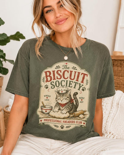 Cat Biscuit Society Shirt, Funny Cat Lover Comfort Colors Tee, Making Biscuits Cat Mom Gift, Crazy Cat Lady Shirt, Cute Cat Owner Gift