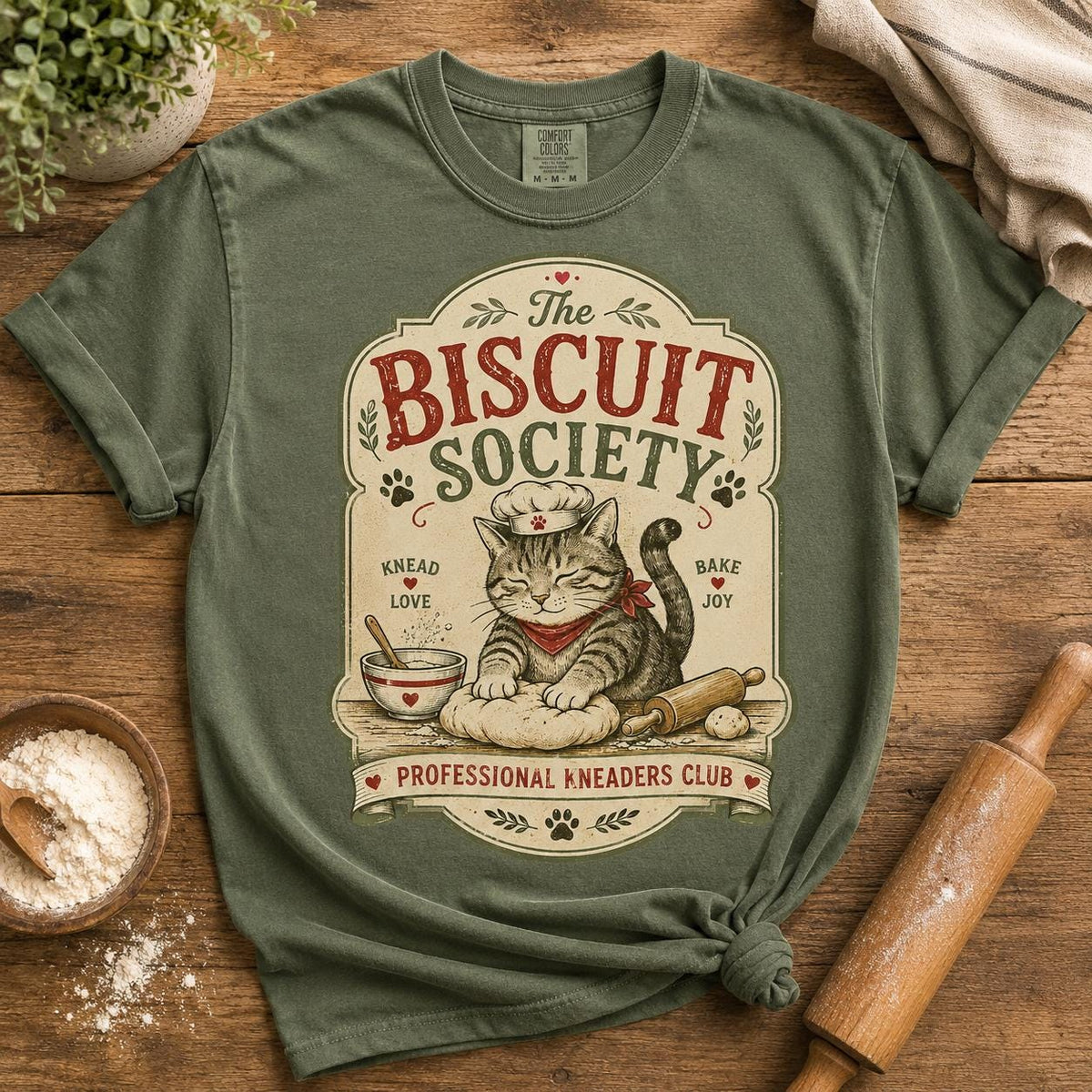 Cat Biscuit Society Shirt, Funny Cat Lover Comfort Colors Tee, Making Biscuits Cat Mom Gift, Crazy Cat Lady Shirt, Cute Cat Owner Gift
