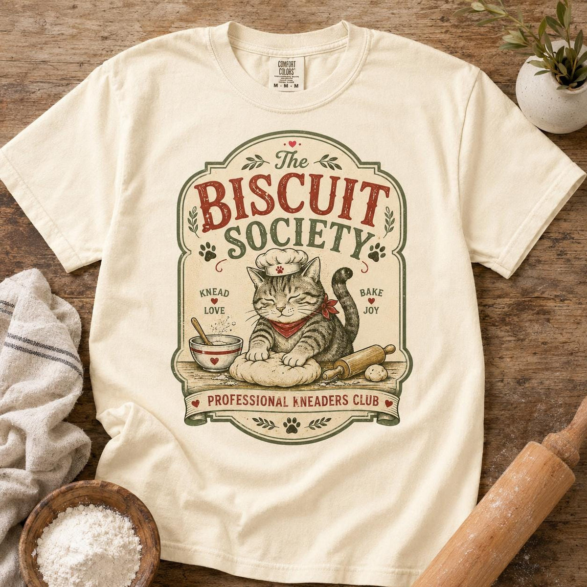 Cat Biscuit Society Shirt, Funny Cat Lover Comfort Colors Tee, Making Biscuits Cat Mom Gift, Crazy Cat Lady Shirt, Cute Cat Owner Gift