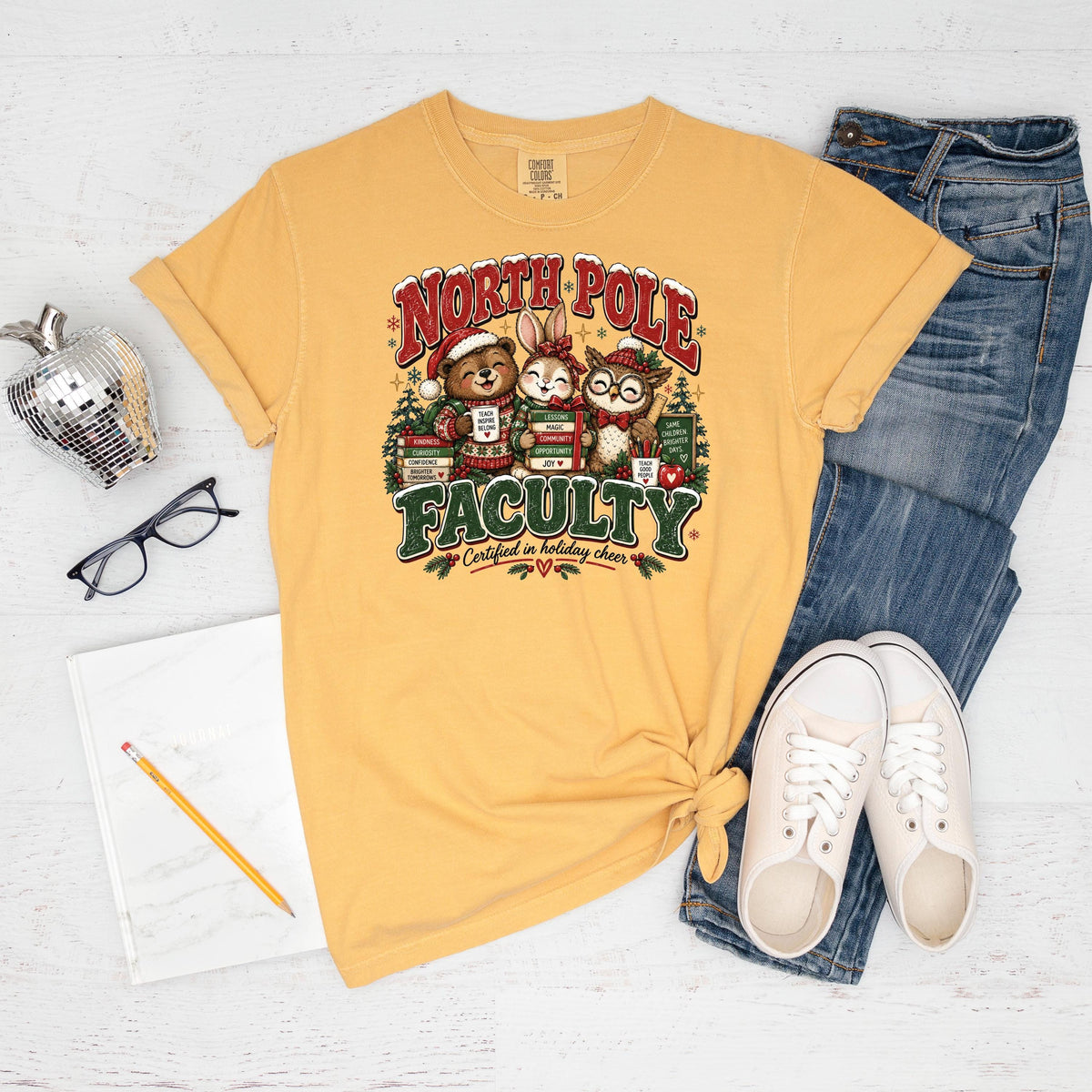 North Pole Faculty Shirt, Teacher Christmas Tee, Cute Holiday Teacher Gift, Teacher Squad Xmas Shirt, School Christmas Educator Top