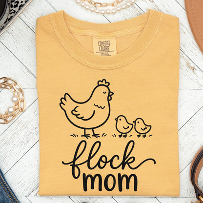 Flock Mom Shirt, Cute Chicken Mom Tee, Crazy Chicken Lady Gift, Backyard Chickens Shirt, Funny Chicken Lover Hen Mama Top
